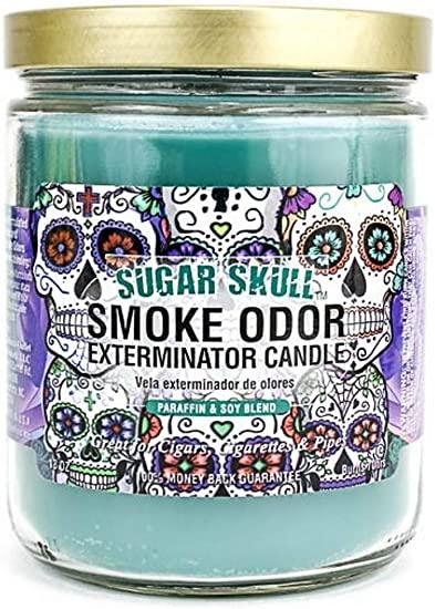 smoke odor candles sugar skull - shell shock