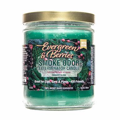 smoke odor candles evergreen and berries - shell shock