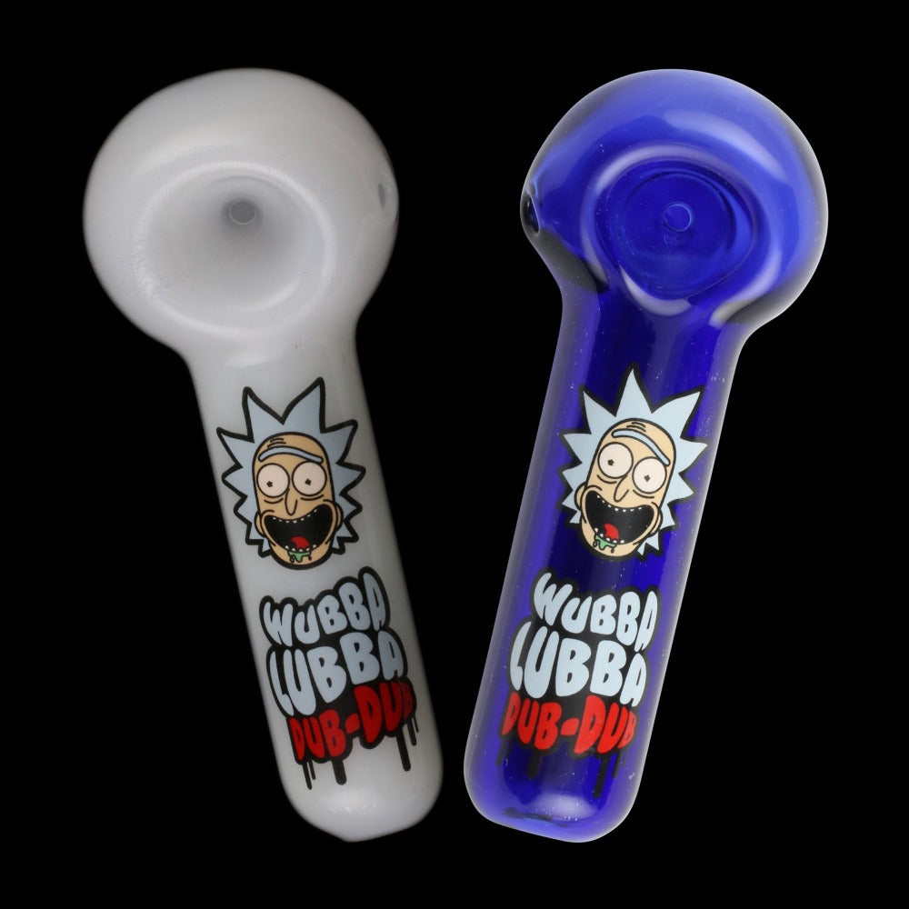 rick and morty wubba lubba chameleon printed pipes - shell shock